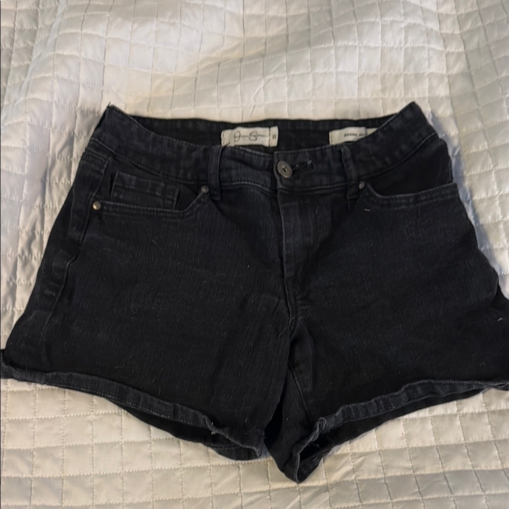 Black Denim Women's Shorts